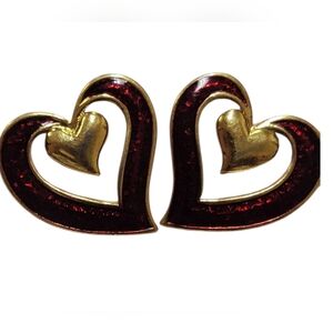 Elegant Gold Tone & Enamel Earrings ♥︎ BOTH PAIRS included